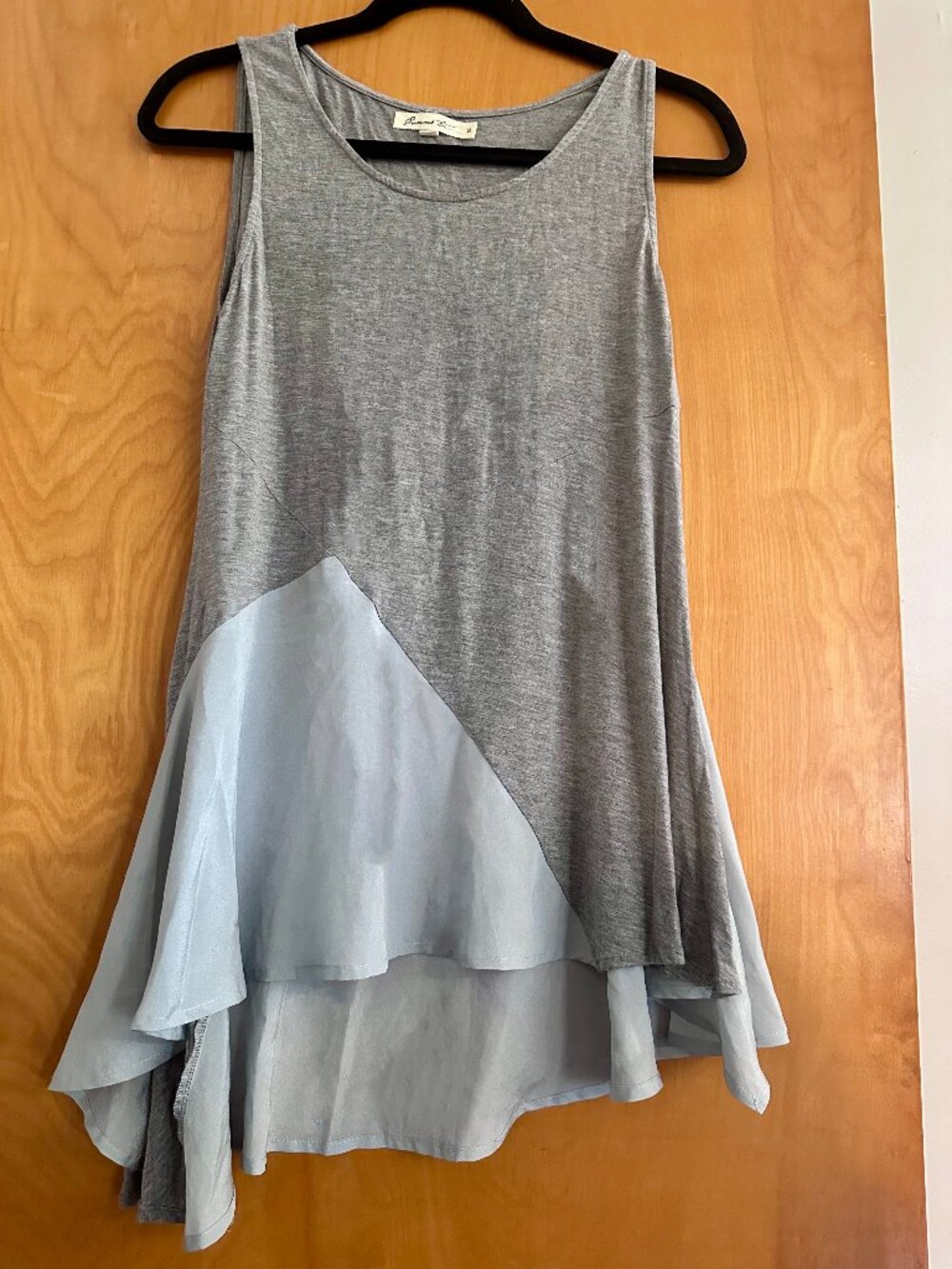 Comme Toi asymmetrical grey tank  Sz SM